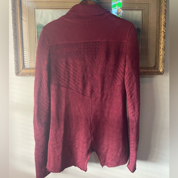 Free People Cardigan in Brick Red - Picture 3 of 3
